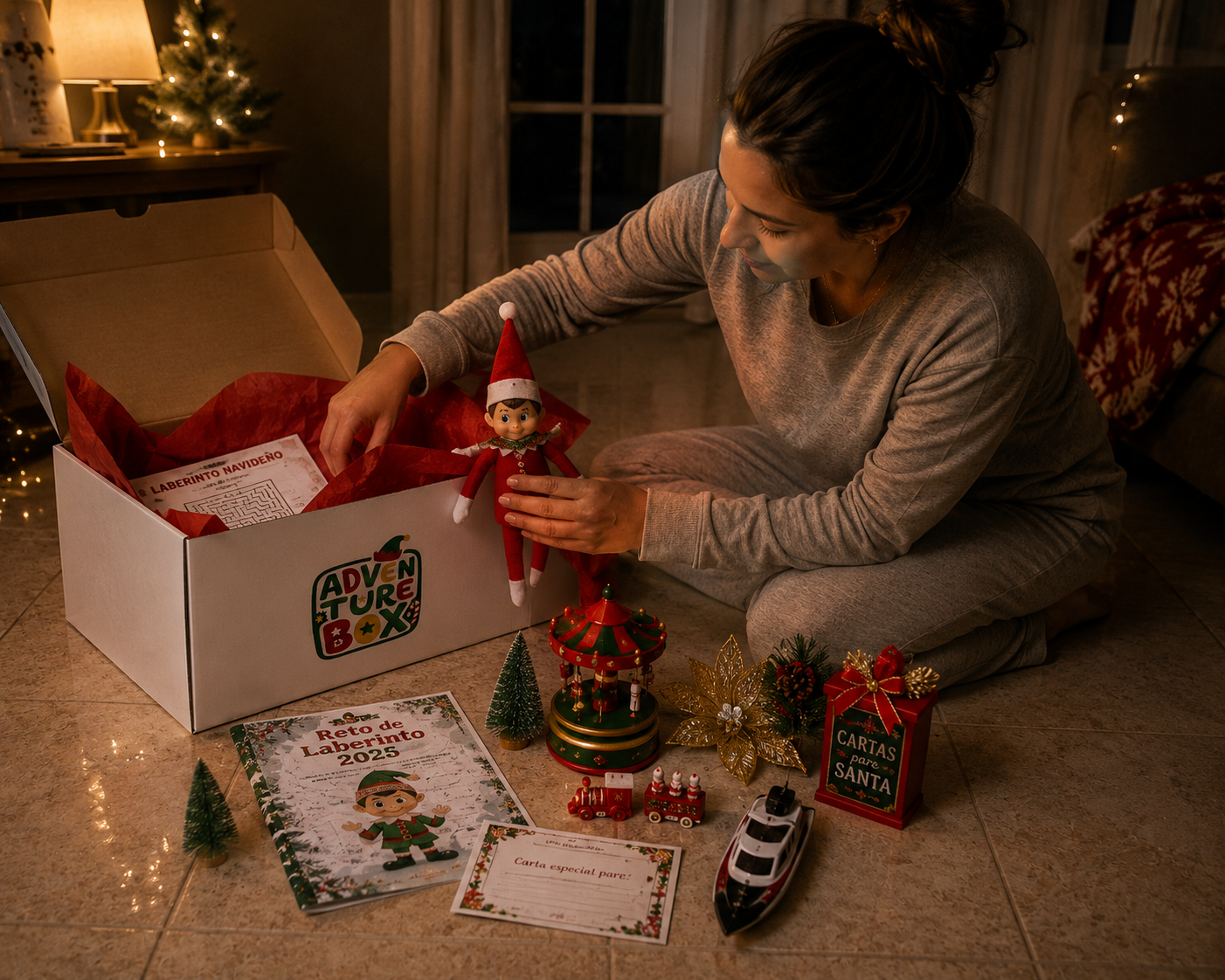 Mamá prepara la sorpresa del día.